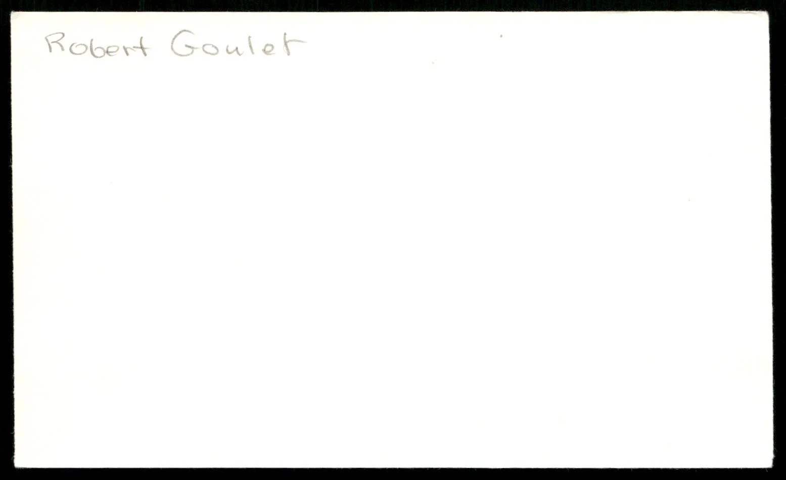 Actor Robert Goulet Vintage Index Auto Card -Beautiful Autograph, image 2