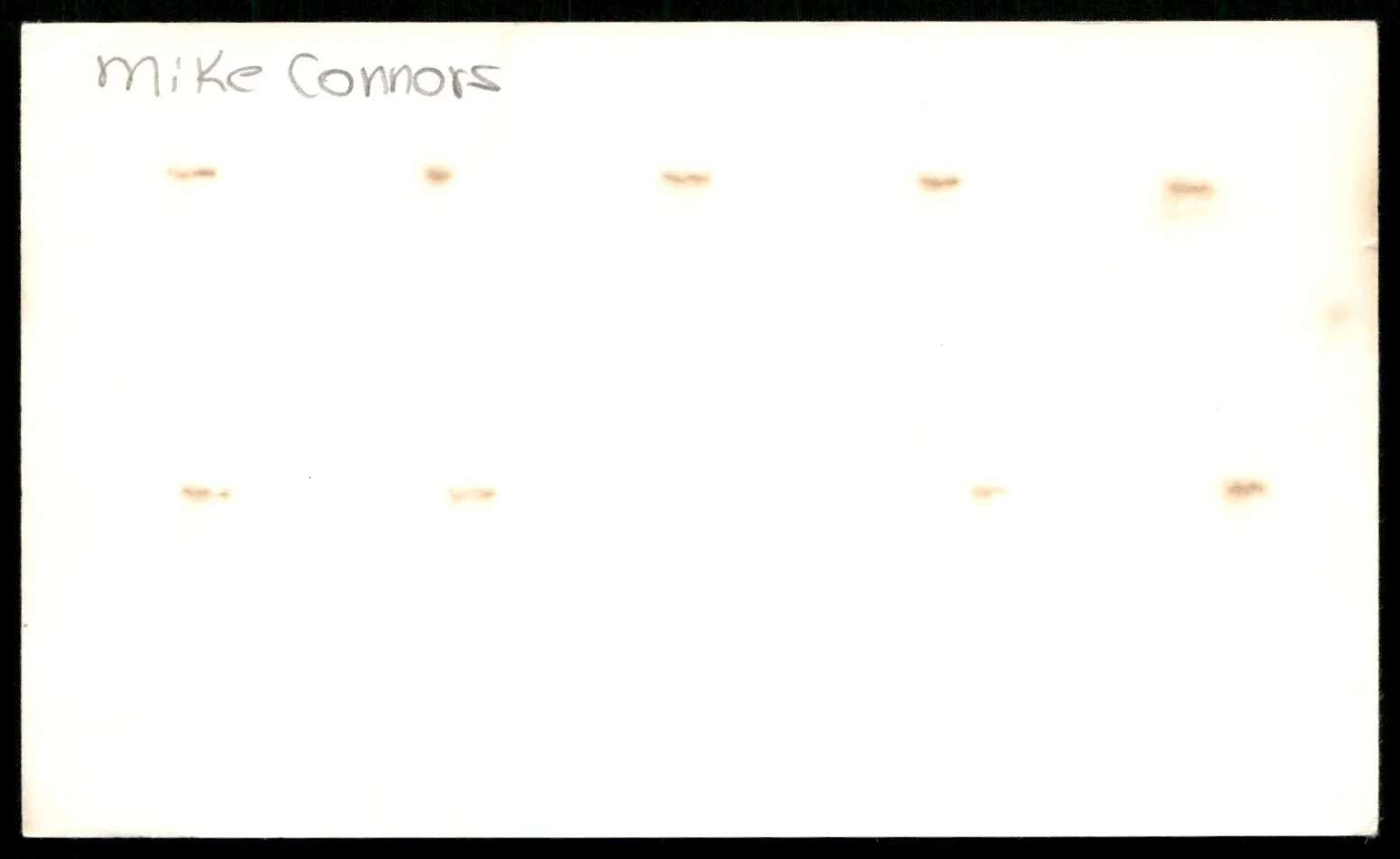 Actor Mike Connors Vintage Index Auto Card -Beautiful Autograph, image 2