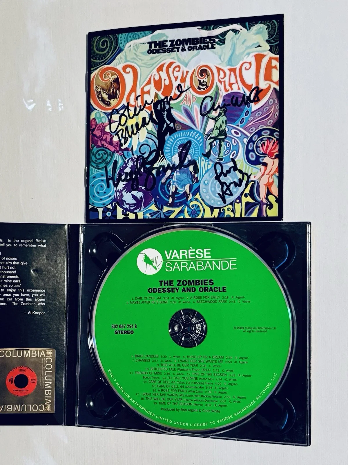 The Zombies Signed CD Insert JSA, image 5