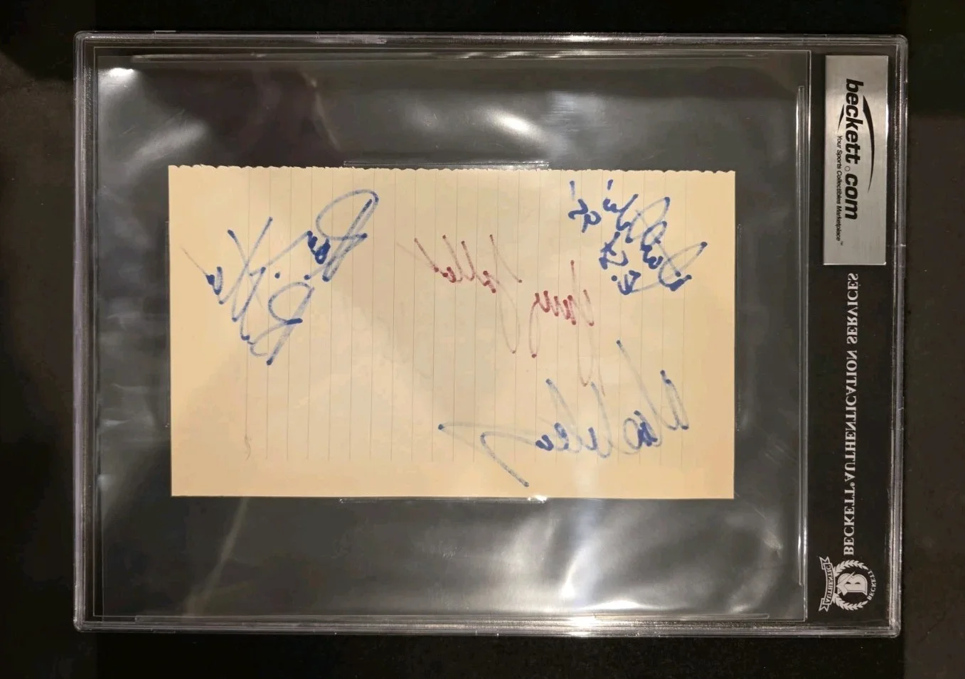 E-Street Band Signed Album Page Danny Federici/Tallent +3 Autograph Beckett BAS, изображение 2