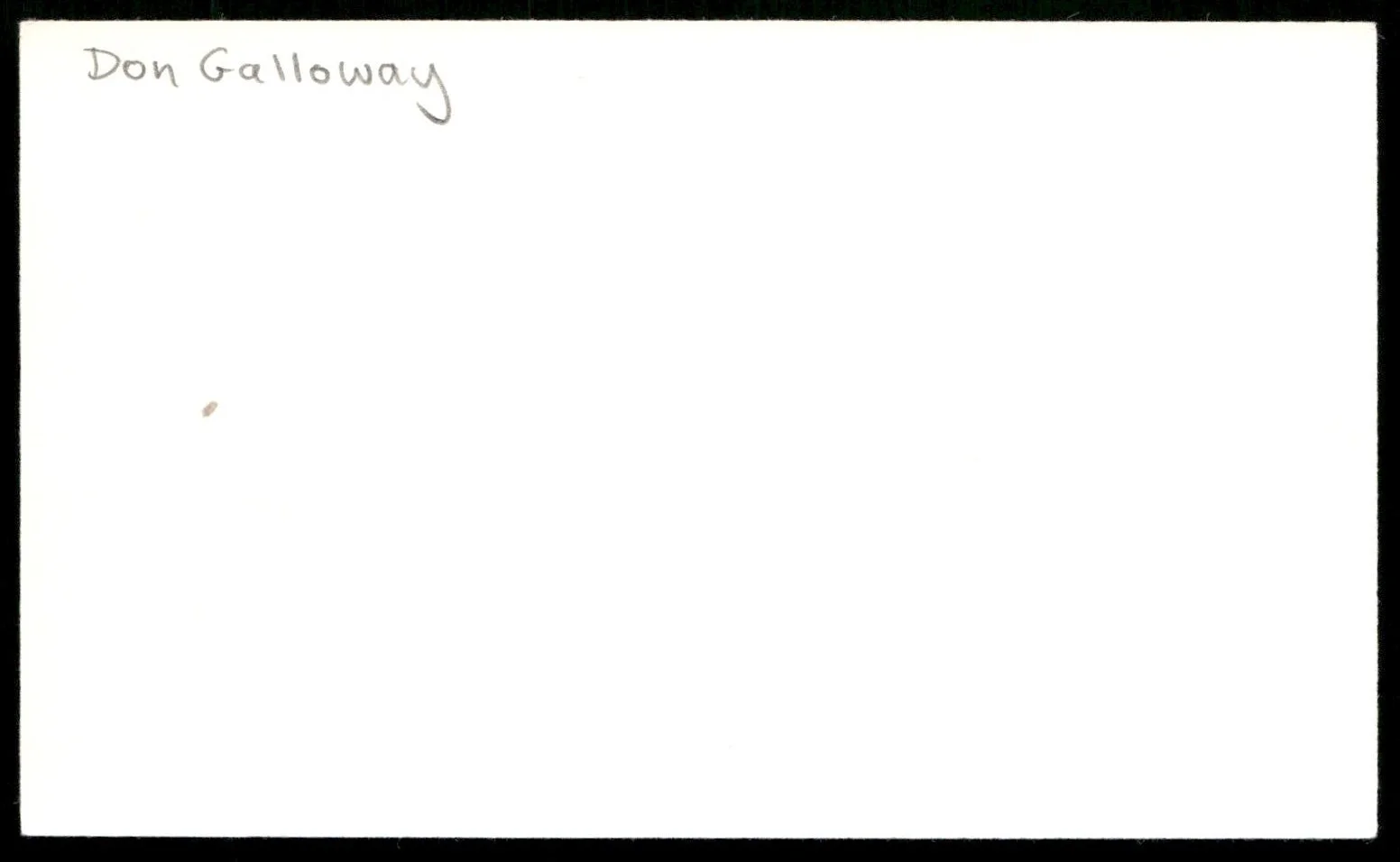 Actor Don Galloway Signed Vintage Index Auto Card -Beautiful Autograph, изображение 2