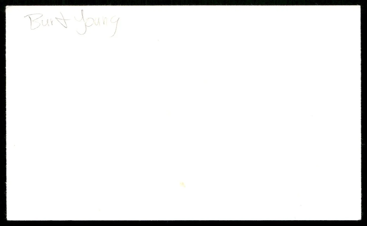 Actor Burt Young Signed Vintage Index Auto Card -Beautiful Autograph, image 2