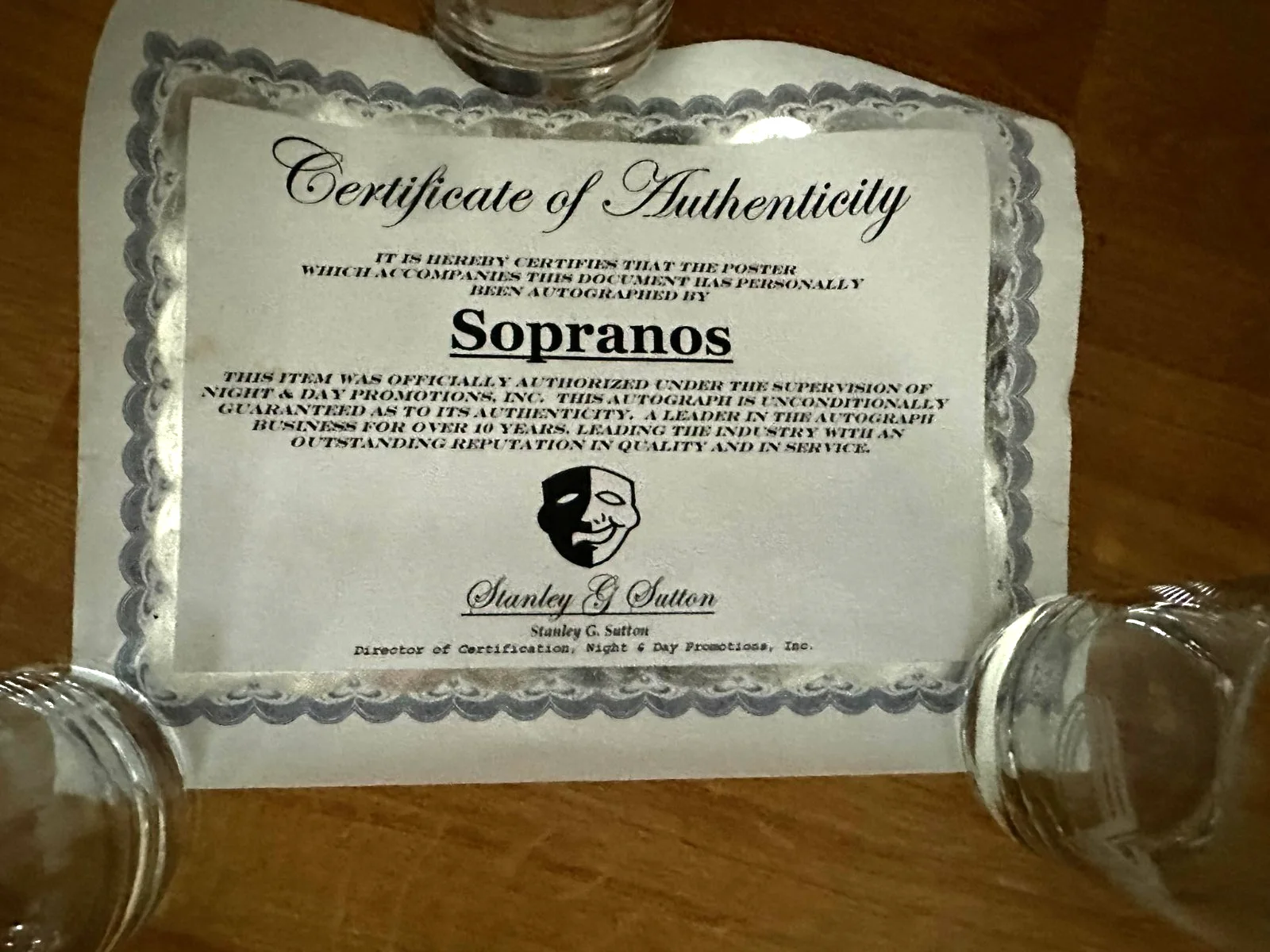 5 — SIGNED THE SOPRANOS Series Poster COA by 5 of the actors - Ships FREE, изображение 2