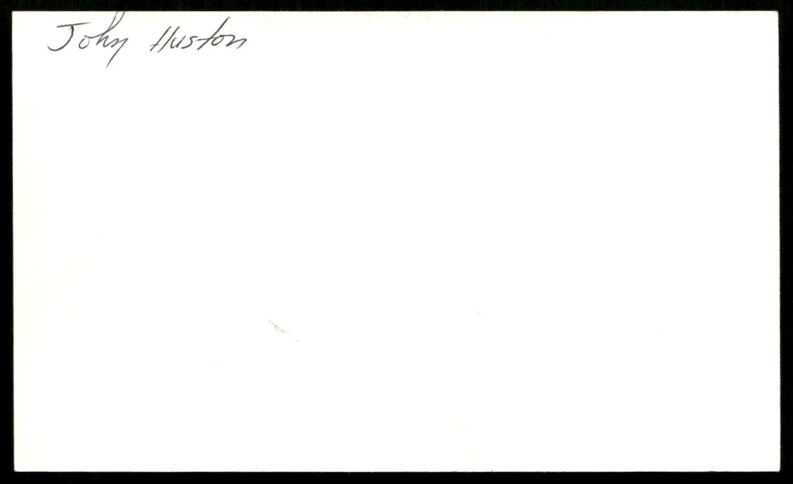 Actor John Huston Signed Vintage Index Auto Card -Beautiful Autograph, image 2