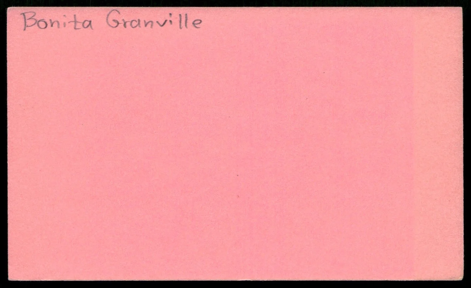 Actress Bonita Granville Signed Vintage Index Auto Card -Beautiful Autograph, изображение 2