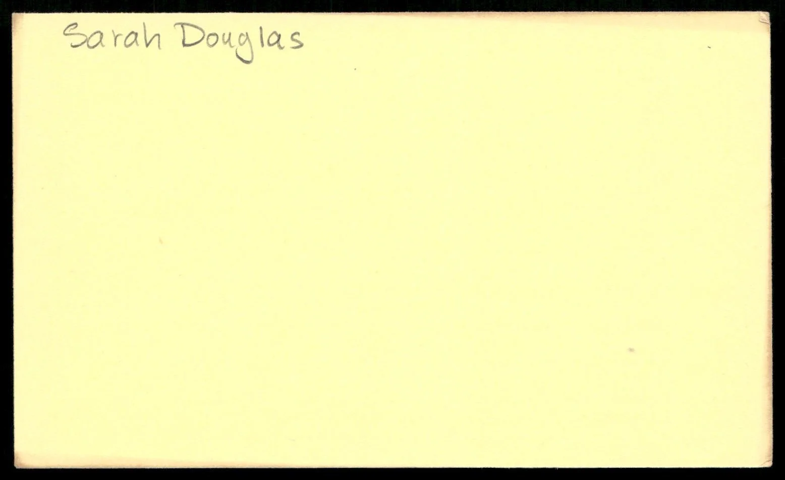 Actress Sarah Douglas Signed Vintage Index Auto Card -Beautiful Autograph, изображение 2