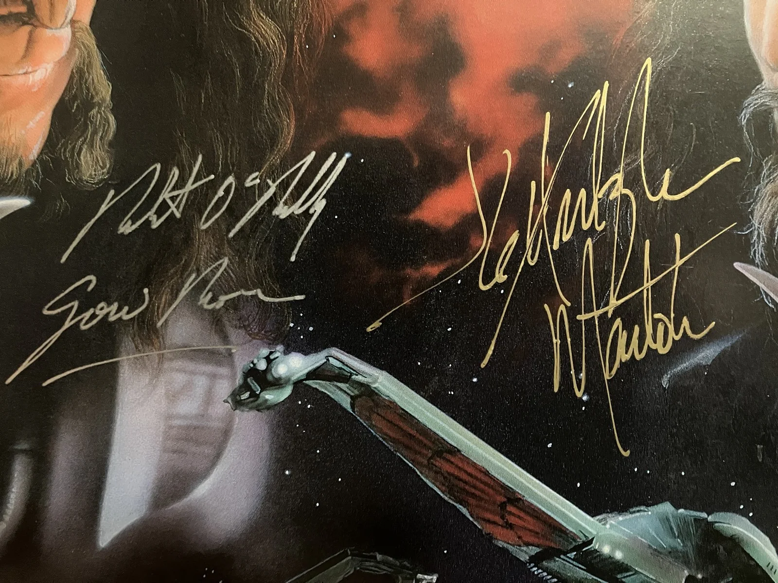 Robert O'Reilly, J. G. Hertzler — Autographed 11x17 Poster - ST:DS9 "Testament By Fire" - Gowron and Martok, image 2