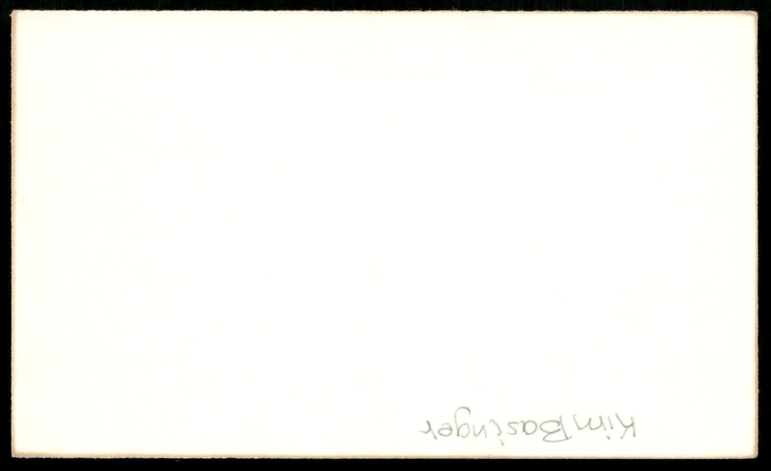Actress Kim Bassinger Signed Vintage Index Auto Card -Beautiful Autograph, image 2