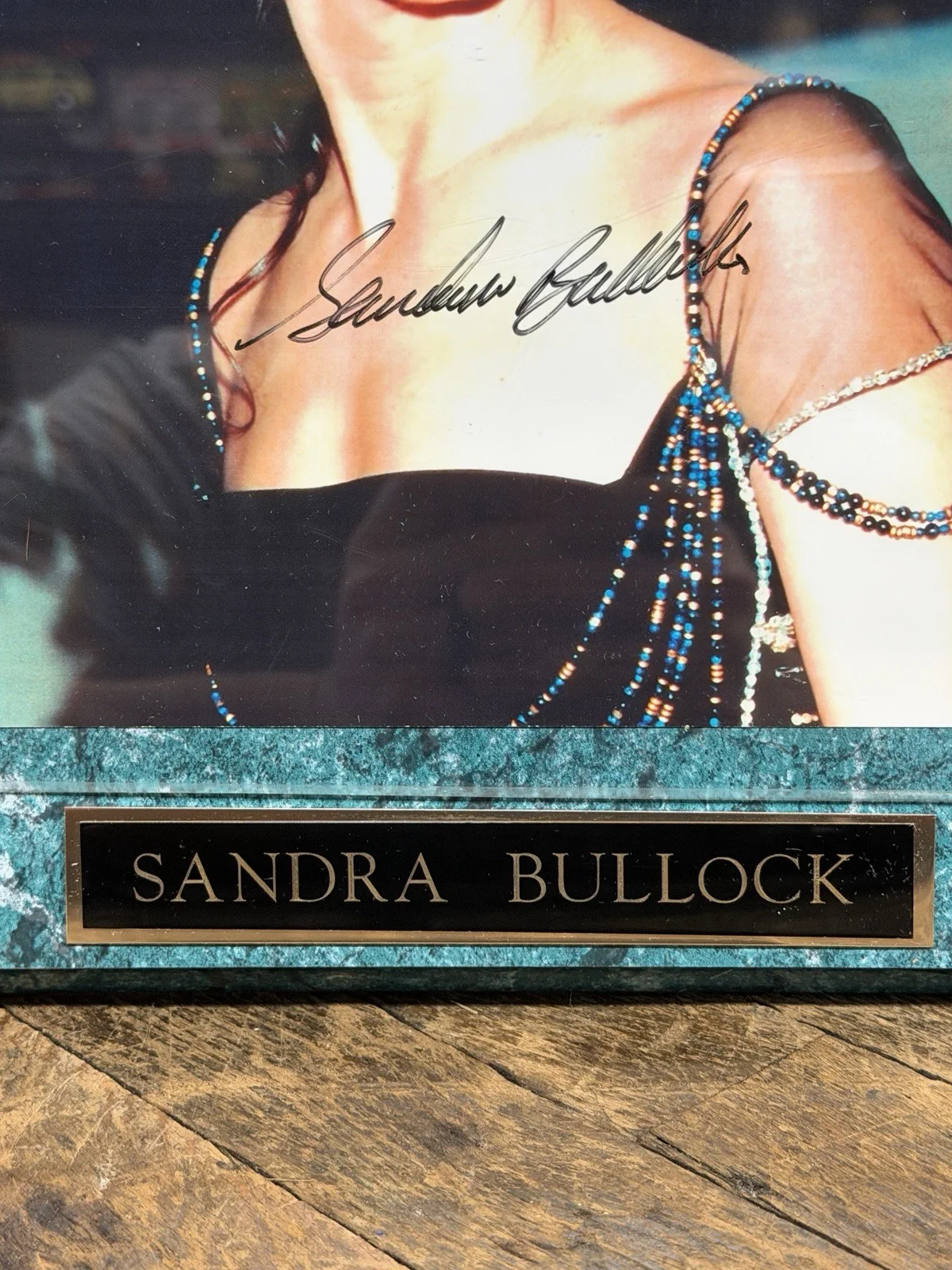 Sandra Bullock — SANDRA BULLOCK AUTOGRAPH PLAQUE COA AUTO MOVIE STAR MISS CONGENIALITY HOLLYWOOD, изображение 4