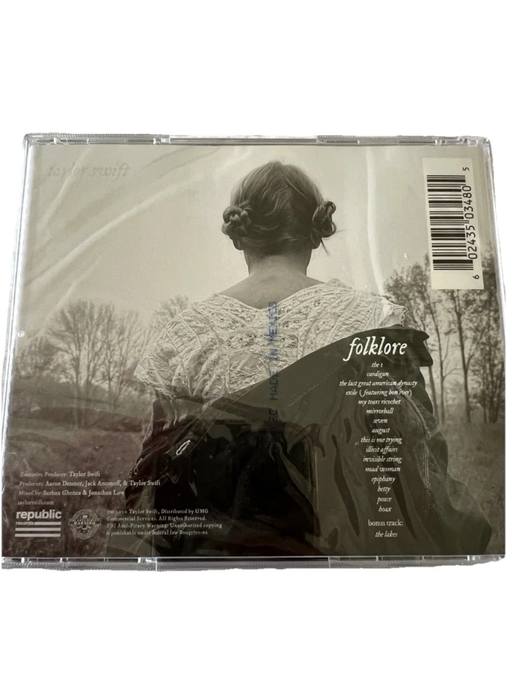 Taylor Swift Folklore Signed CD & Booklet Original Autographed Music, image 2