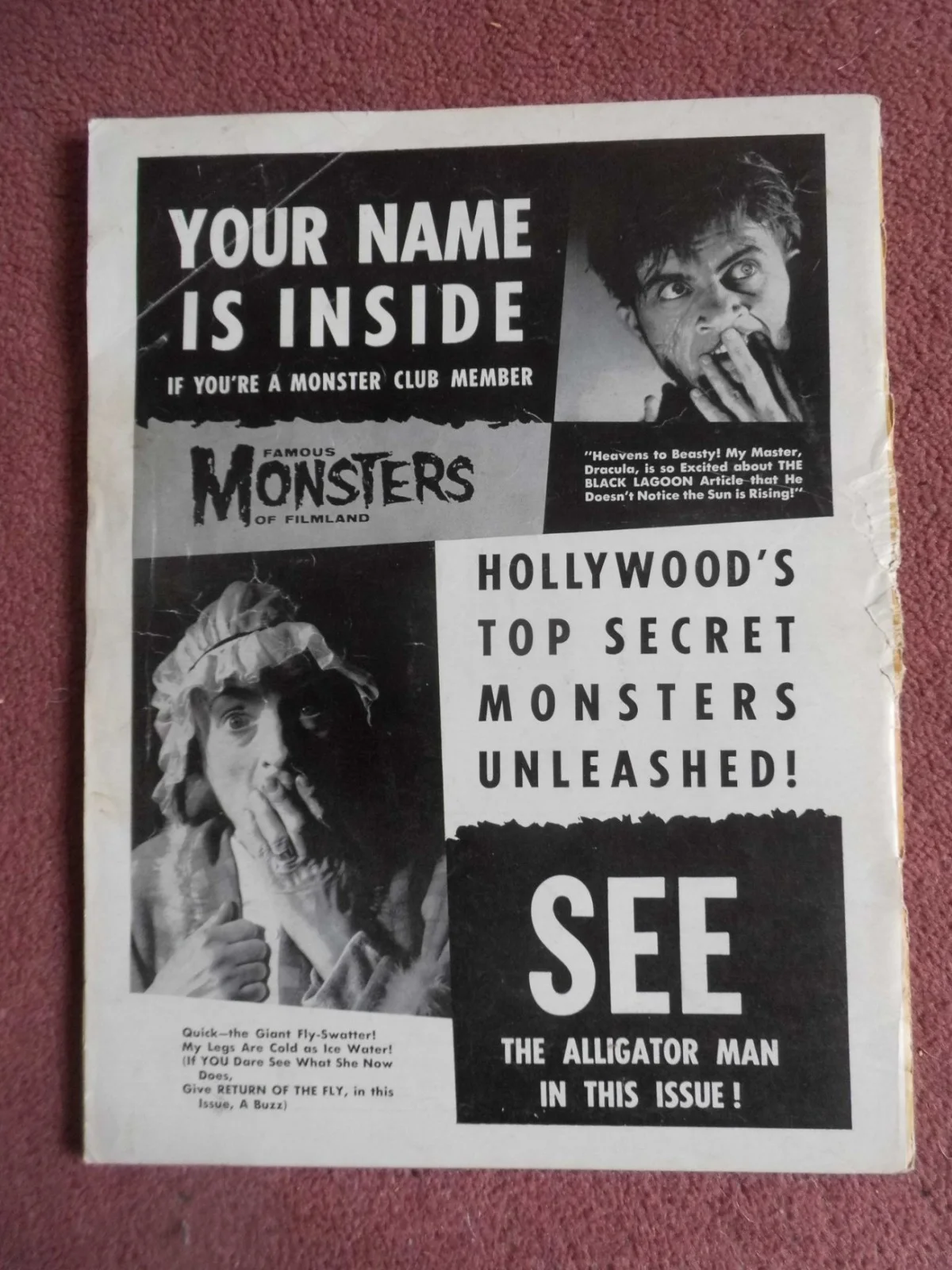 FAMOUS MONSTERS #5 (1959) very good condition (4.0) BELA LUGOSI cover, image 3