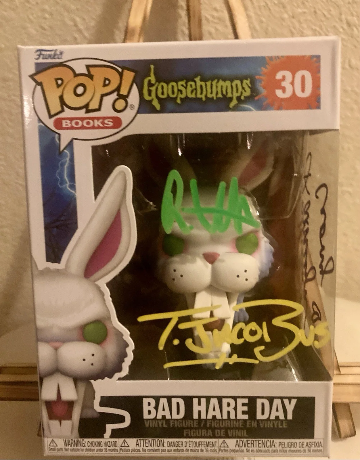 Rare Signed 3x Goosebumps Bad Hare Day Funko RL Stine/Tim Jacobus/Kathryn Long, изображение 2