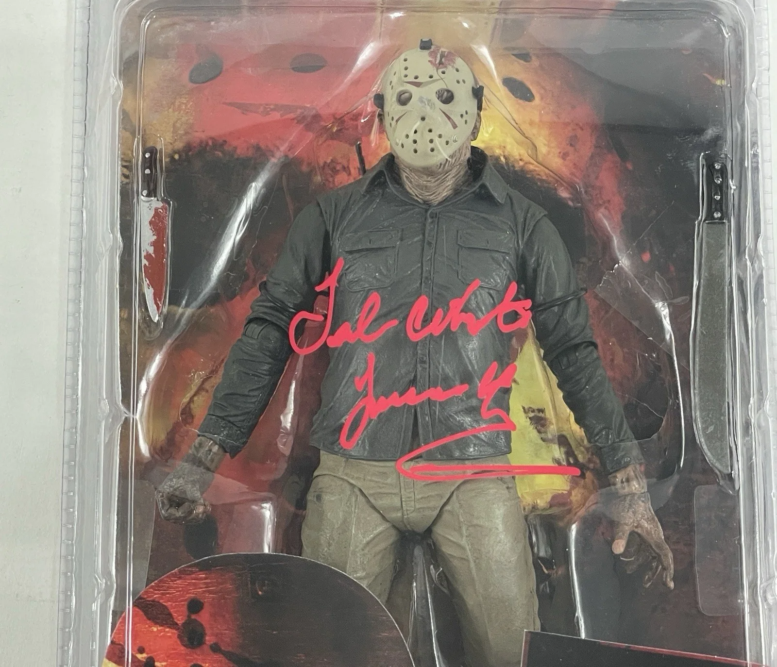 Ted White — Friday The 13th 4 Ted White Signed NECA Jason Battle Damage Action Figure JSA, image 4