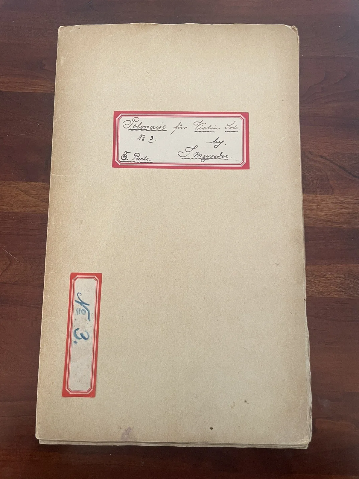 1830 Polonaise Violin Solo Mayseder Schanz 5 Parts Music Manuscript Ratzesberg, изображение 2