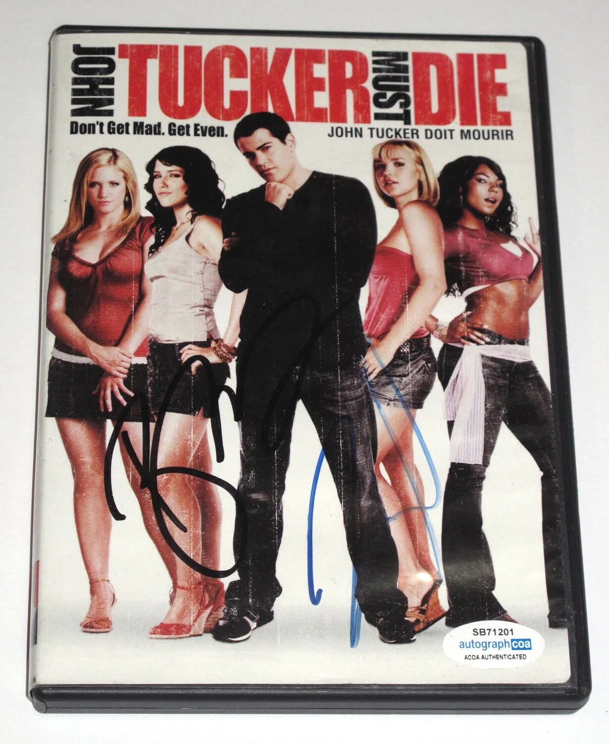 JESSE METCALFE, BRITTANY SNOW — Jesse Metcalfe & Brittany Snow signed "JOHN TUCKER MUST DIE" DVD Proof ACOA COA, image 4
