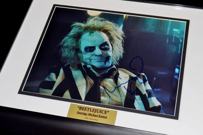MICHAEL KEATON — Signed MICHAEL KEATON Autograph "BEETLEJUICE," COA, UACC RD#228, FRAME, DVD, image 3
