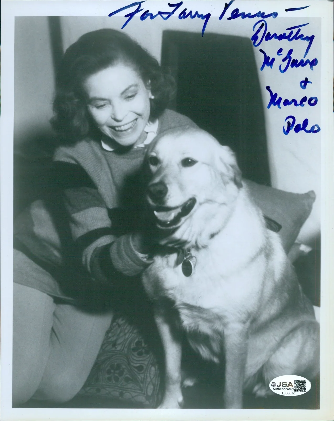Dorothy McGuire — Dorothy McGuire Actress Signed 8x10 Glossy Photo JSA Authenticated Personalized