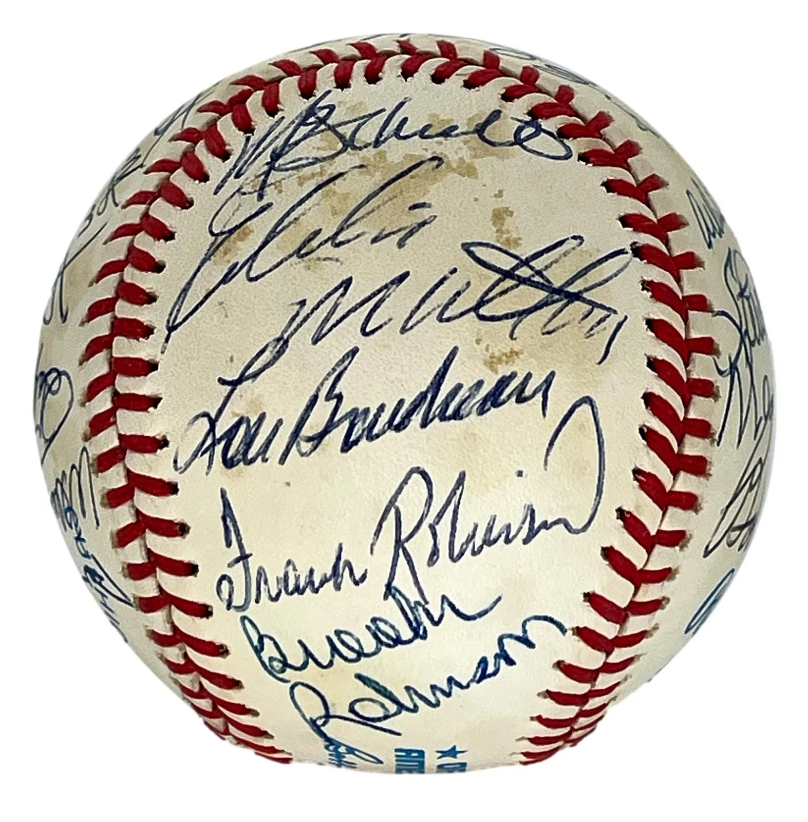 Hall of Famers Multi-Signed/Auto (23) Signs OAL/Brown Baseball PSA/DNA 206058, изображение 3