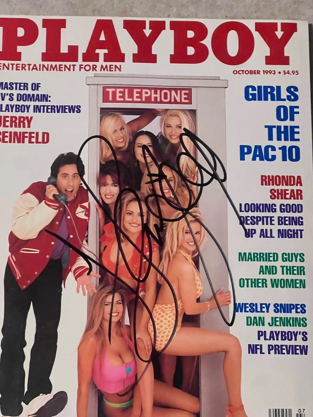 Jerry Seinfeld — Jerry Seinfeld Signed Playboy Magazine PSA / DNA COA Autograph Auto Magazine, image 2