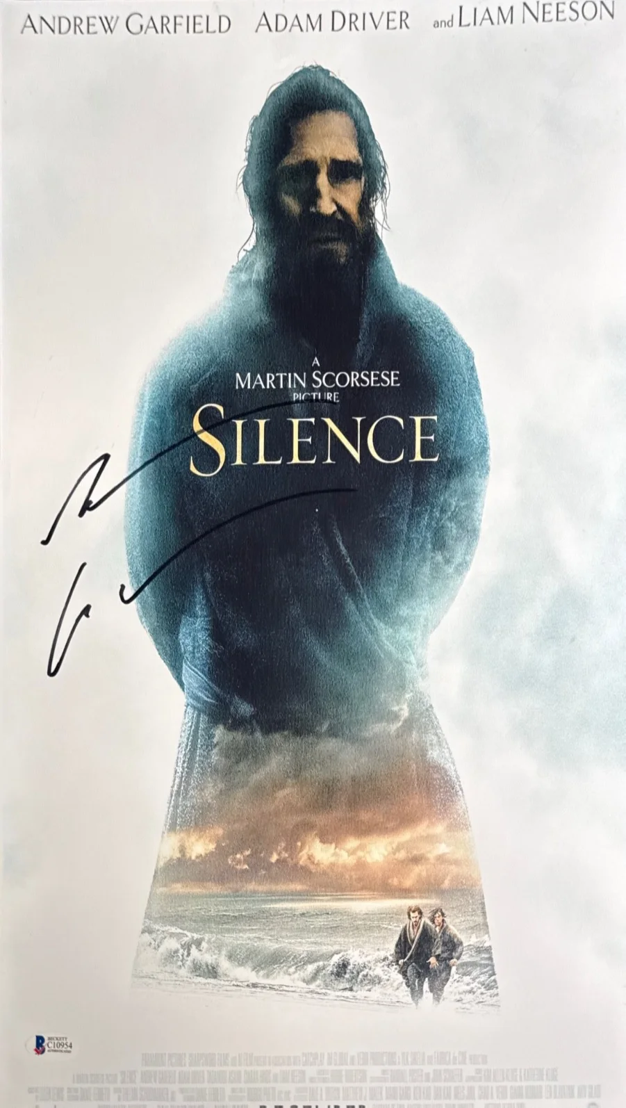 Andrew Garfield — Andrew Garfield Signed 12x18 Silence Movie Poster BAS C10954, изображение 2