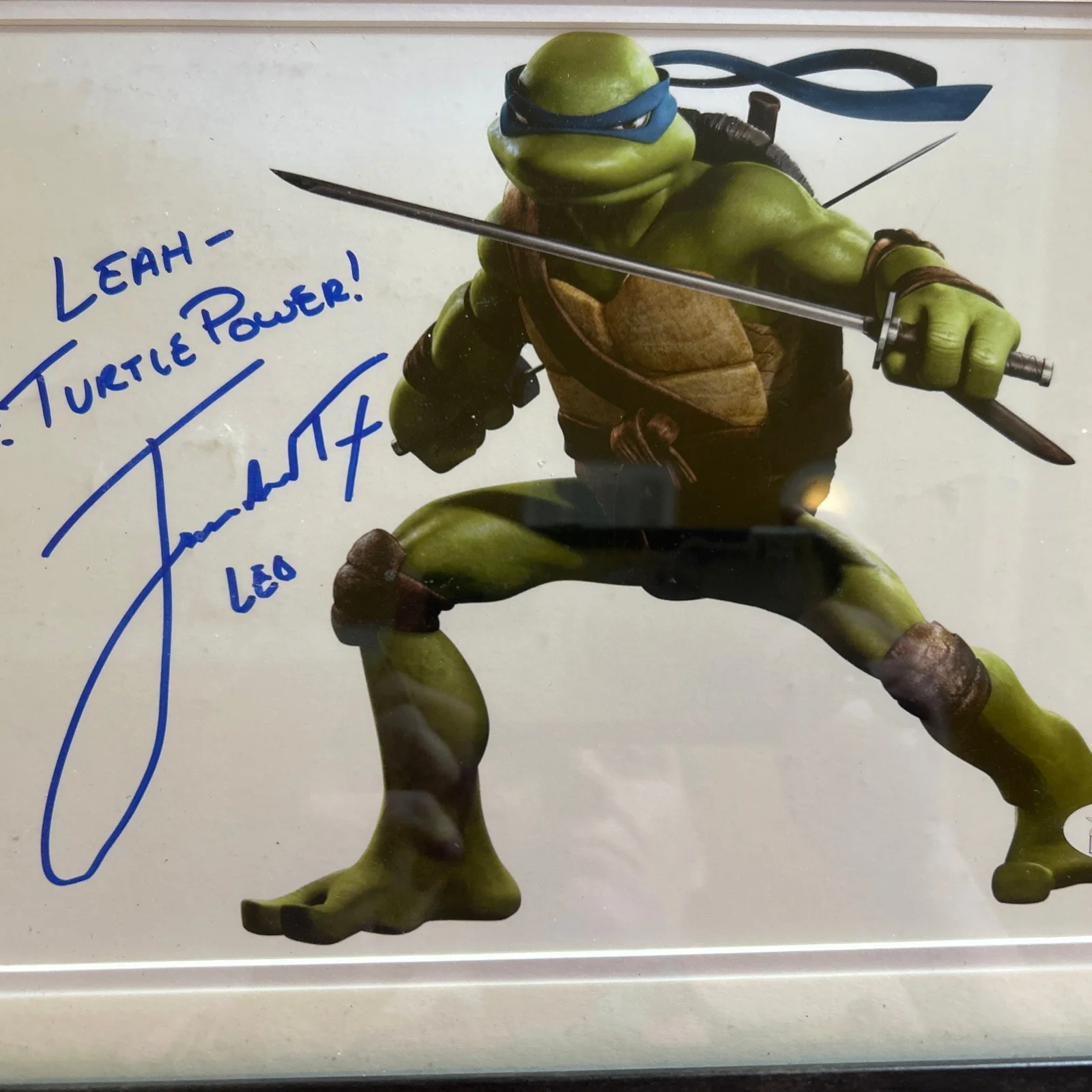 Jeremy Howard Signed Autograph Leonardo Authenticated Personal “turtle Power”, image 3
