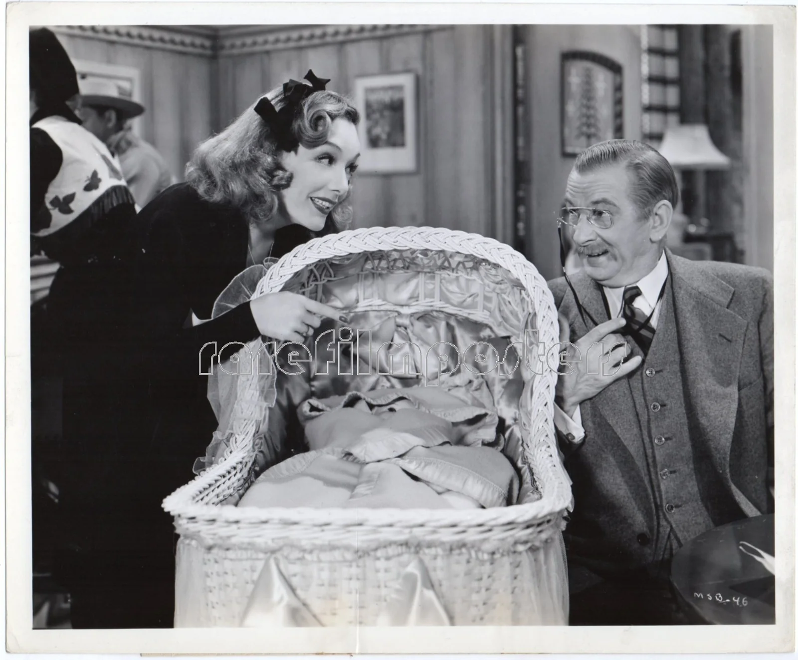 MEXICAN SPITFIRE’S BLESSED EVENT 1943 Lupe Velez, Leon Errol 4 10x8 STILLS, изображение 2