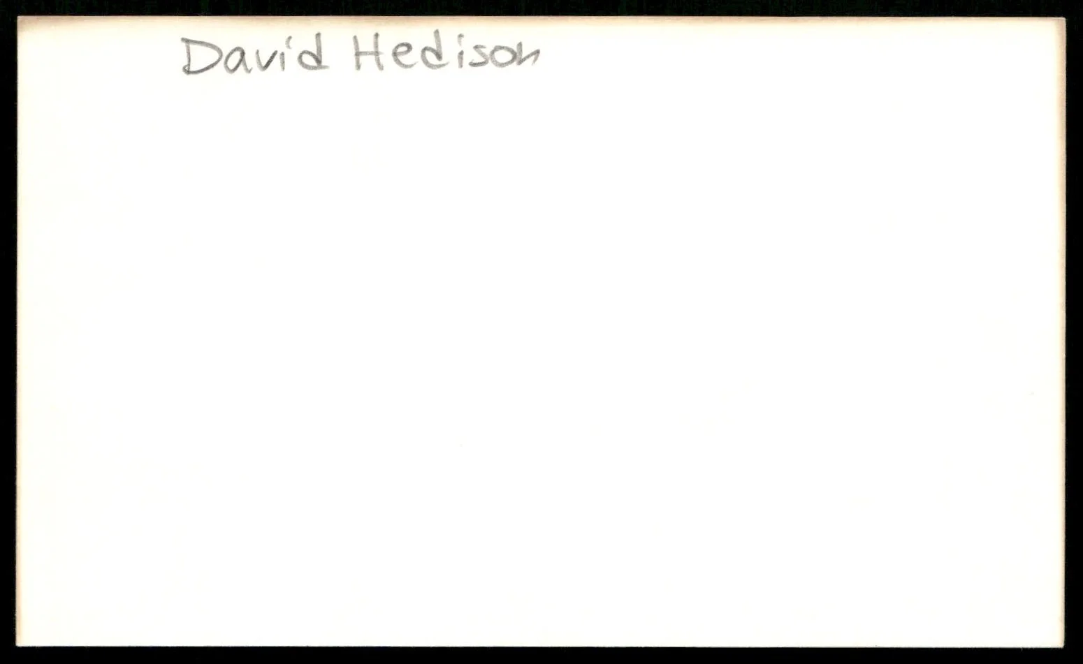 Actor David Hedison Signed Vintage Index Card -Beautiful Autograph, image 2