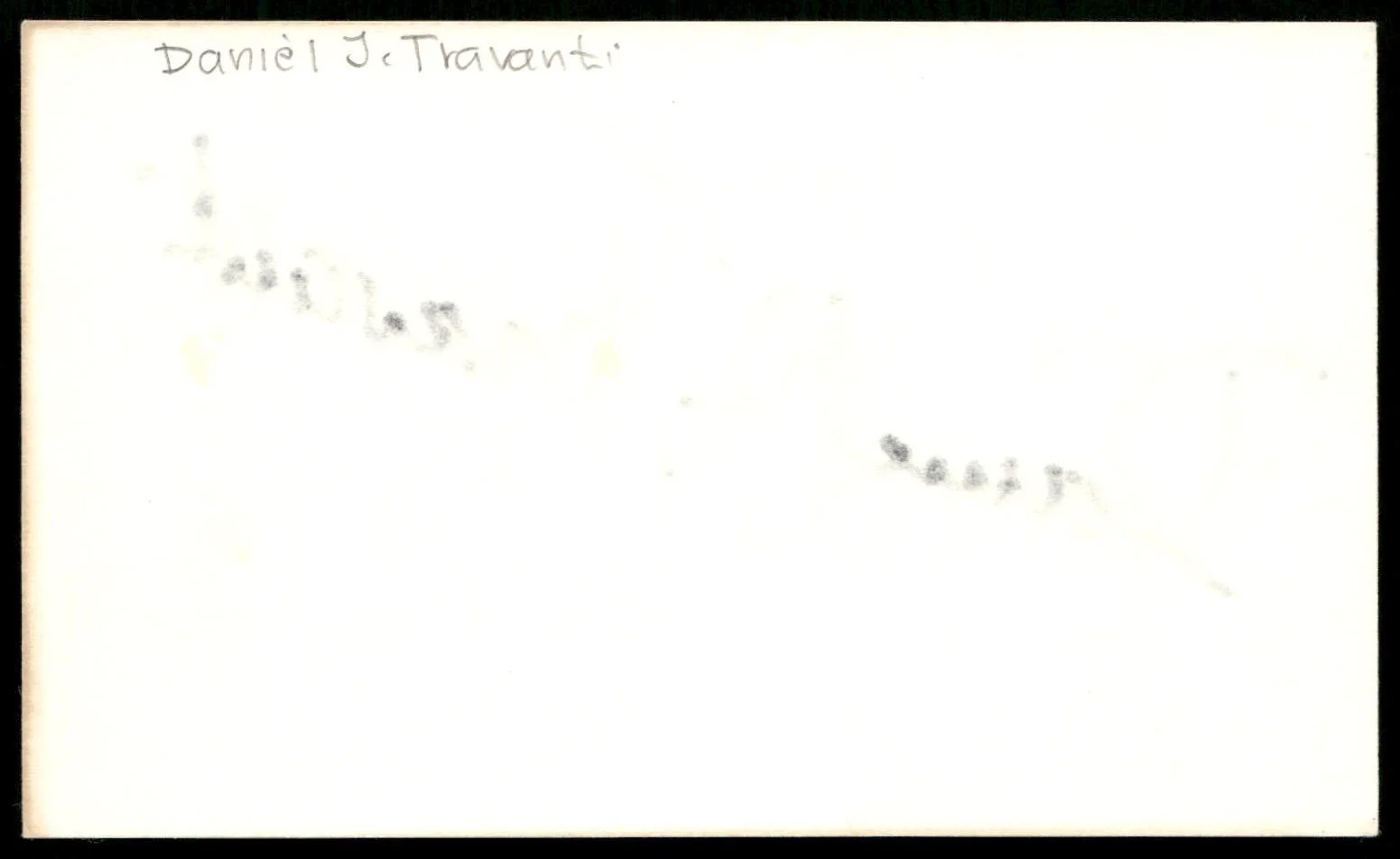 Actor Daniel Travanti Signed Vintage Index Card -Beautiful Autograph, image 2