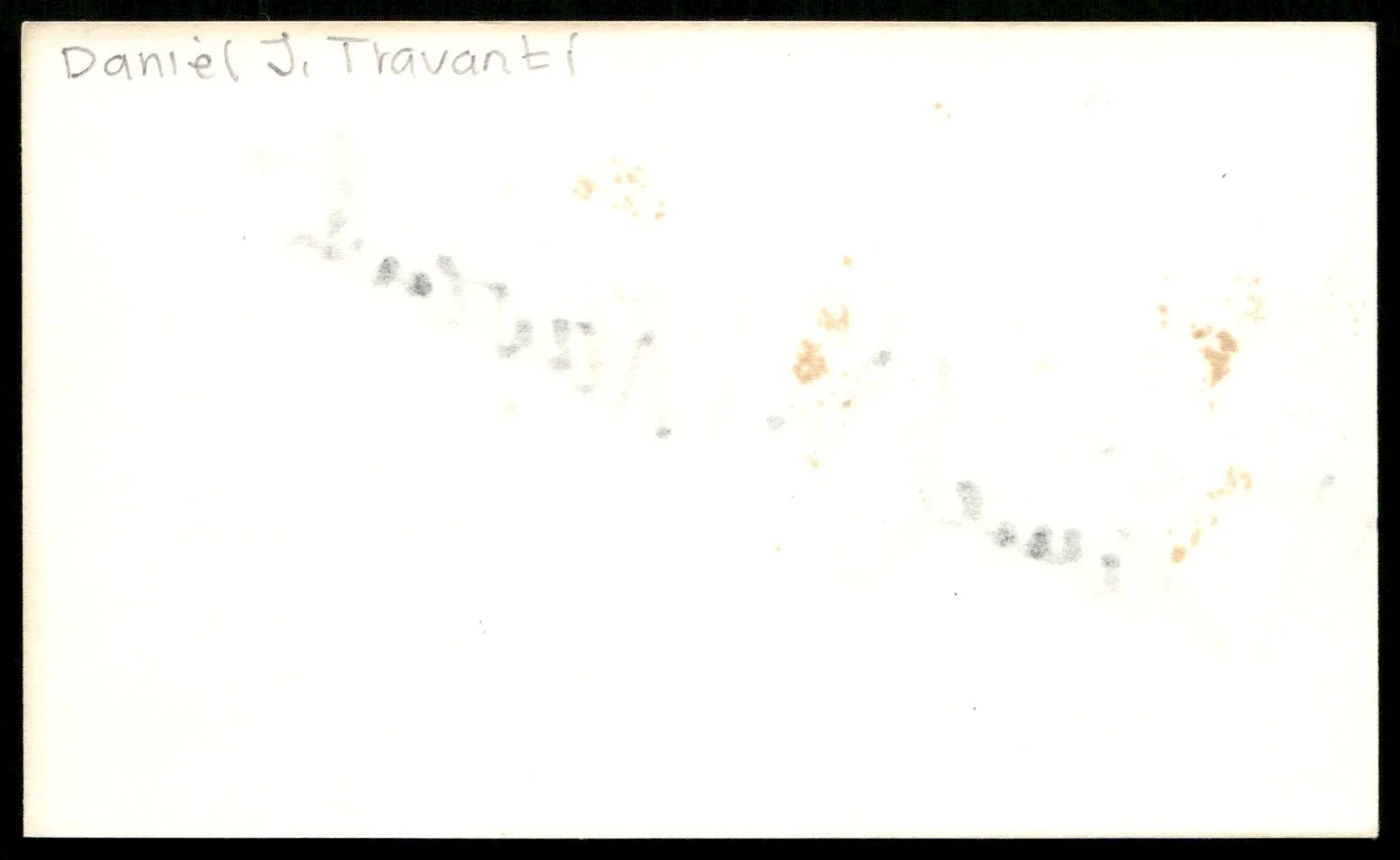 Actor Daniel Travanti Signed Vintage Index Card -Beautiful Autograph, image 2