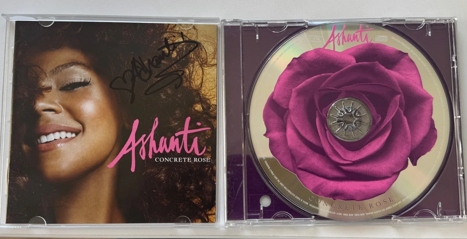 Ashanti autographed cd booklet, Concrete Rose, image 2