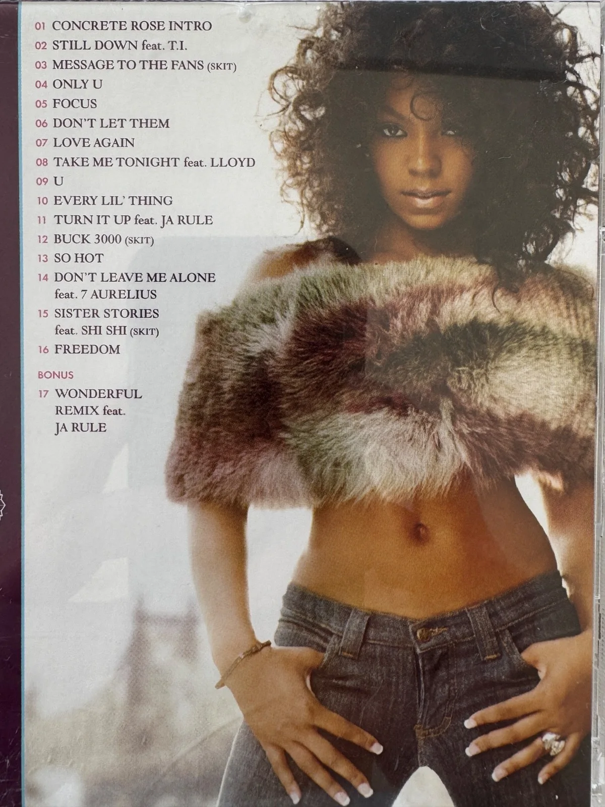 Ashanti autographed cd booklet, Concrete Rose, image 3