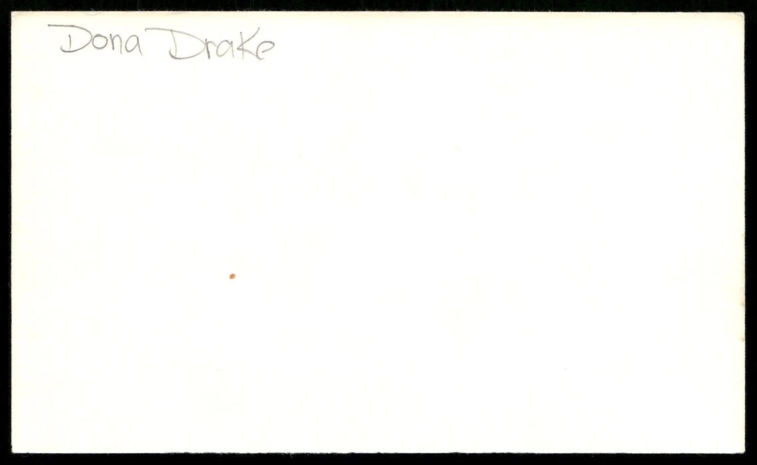Singer Dona Drake Signed Vintage Index Card -Beautiful Autograph, изображение 2