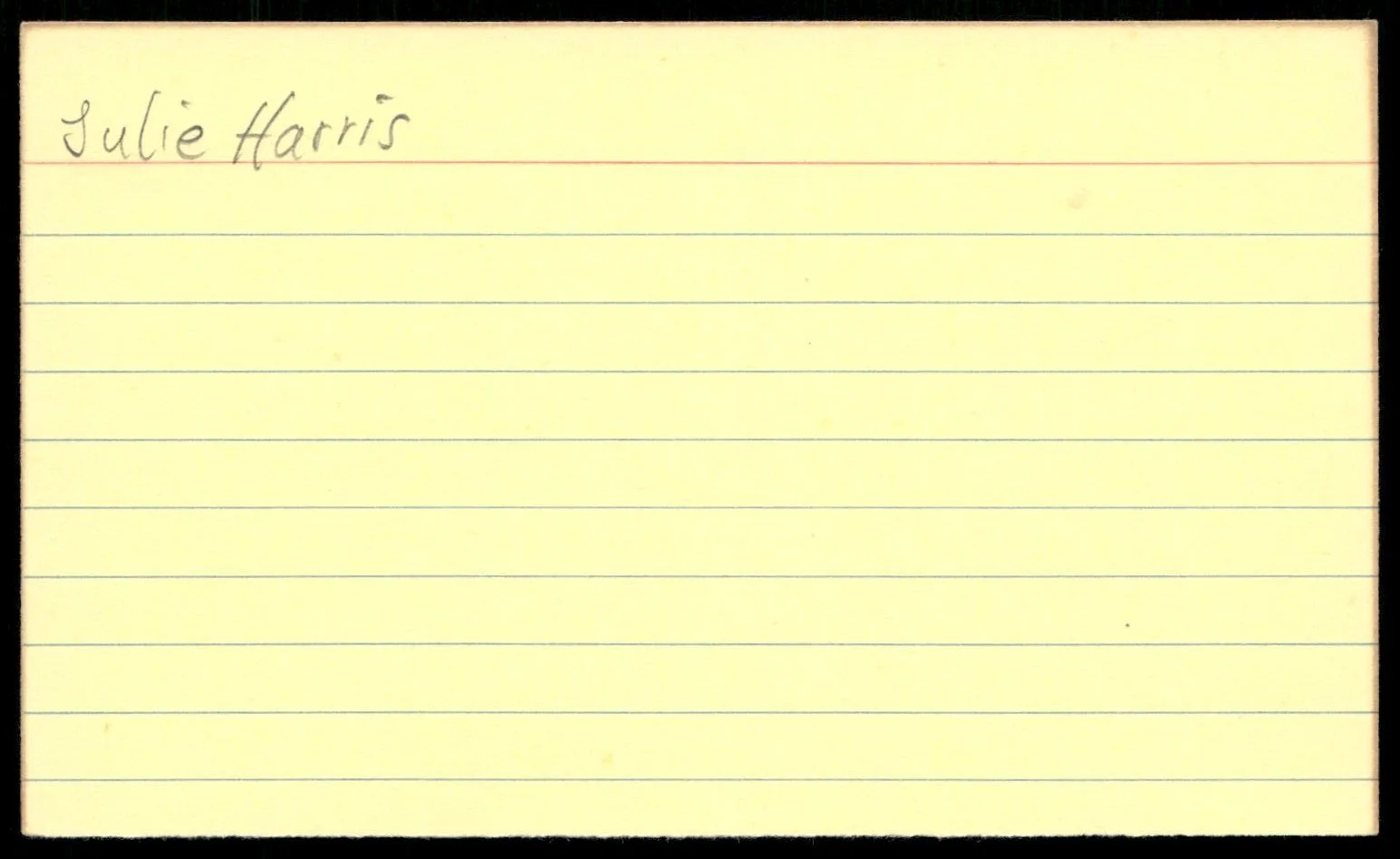Actress Julie Harris Signed Vintage Index Card -Beautiful Autograph, изображение 2