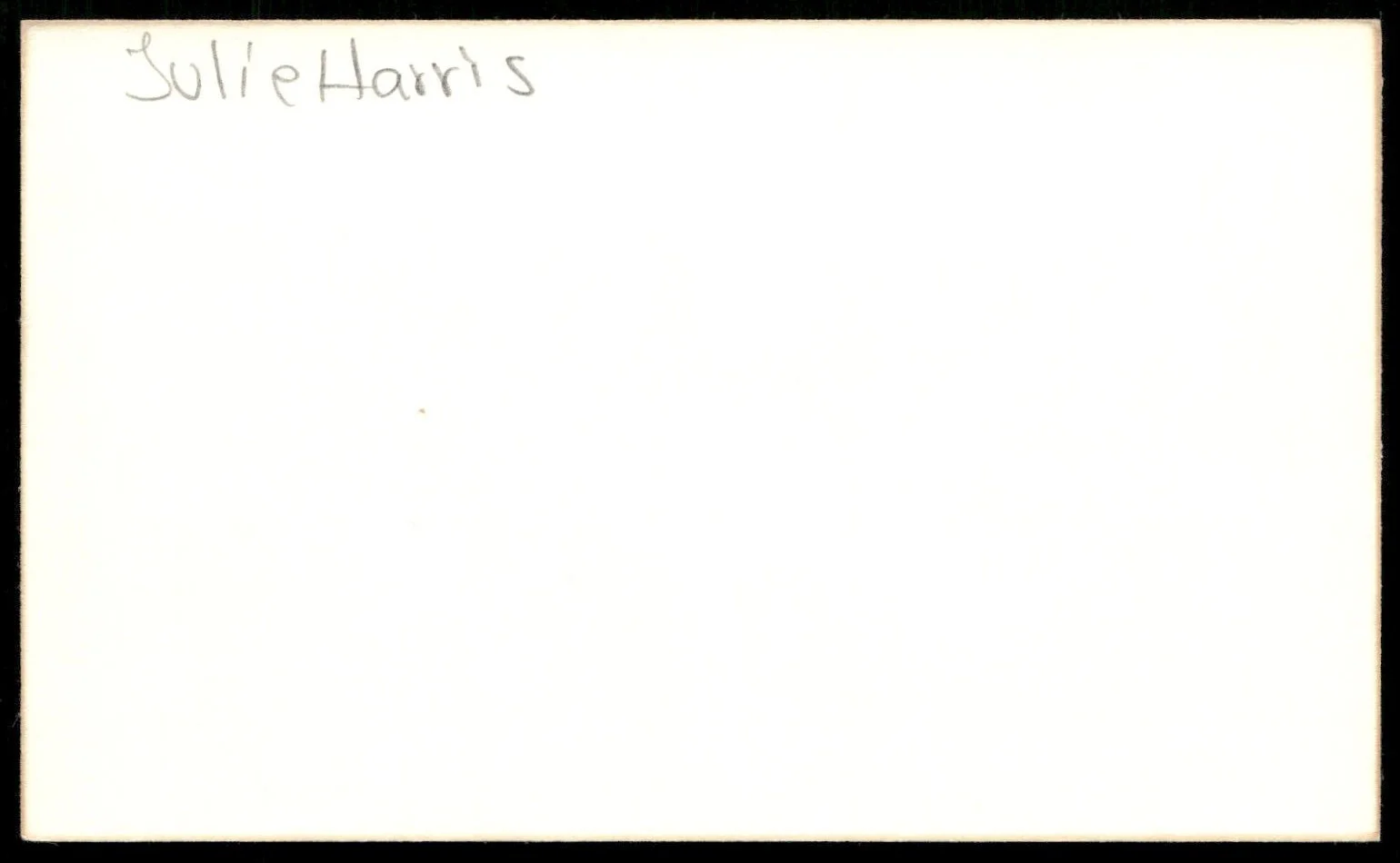 Actress Julie Harris Signed Vintage Index Card -Beautiful Autograph, изображение 2