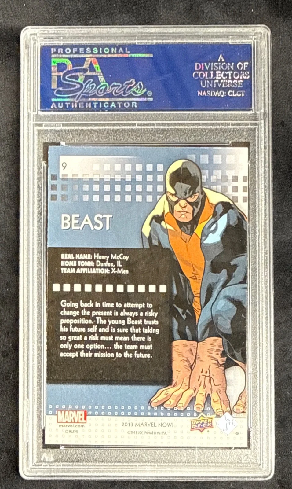 Stan Lee — Stan Lee Signed 2014 Marvel Now Beast Card #9 PSA 83583337, image 2