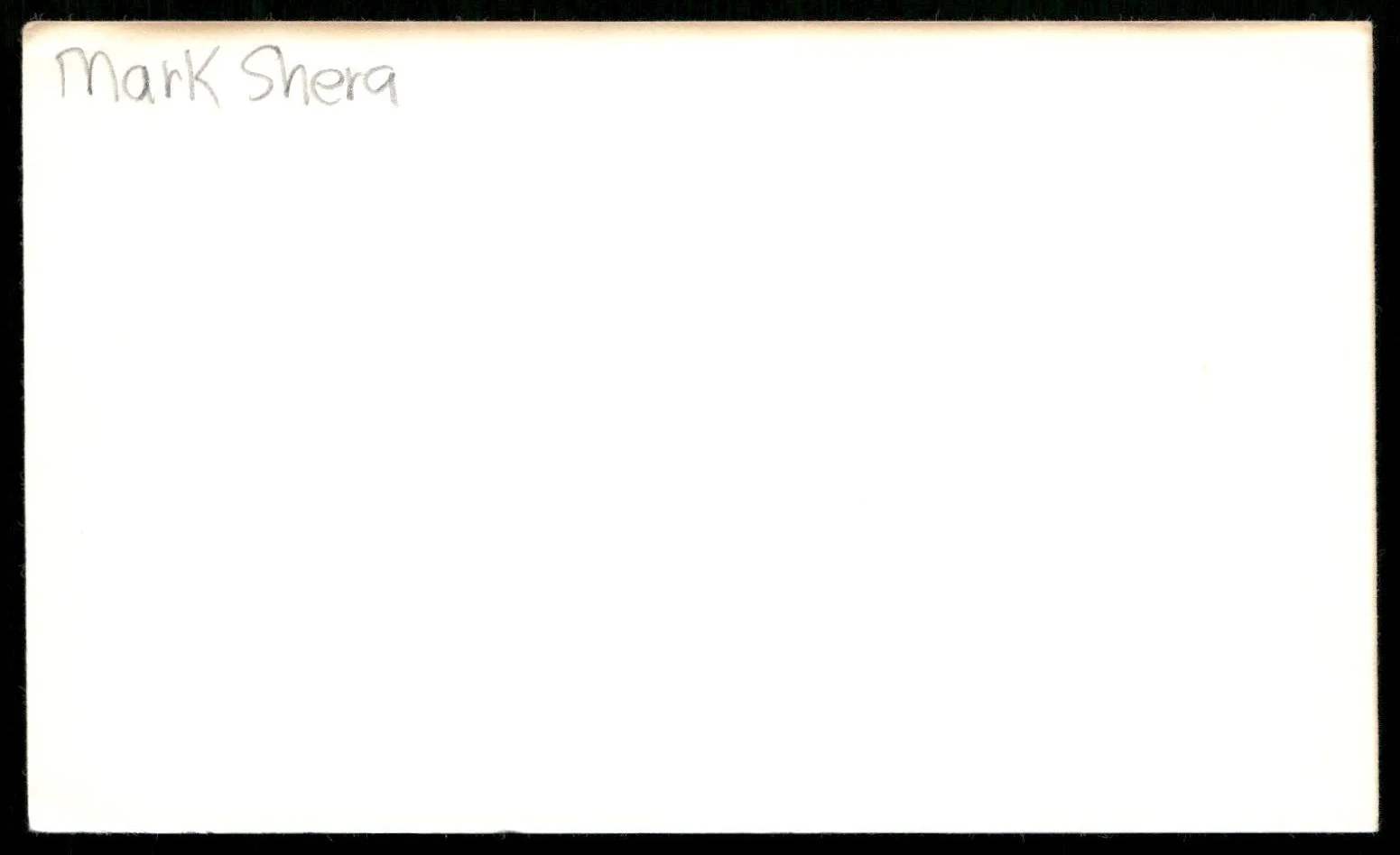 Mark Shea Actor Signed Vintage Index Card -Beautiful Autograph, image 2