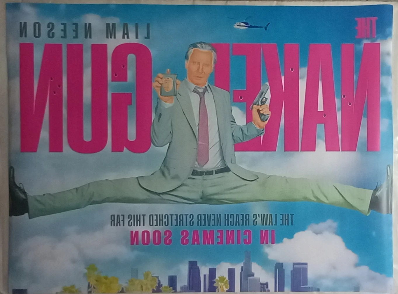 The Naked Gun (2025) D/S Advance UK Quad Poster, Liam Neeson, Pamela Anderson, изображение 2