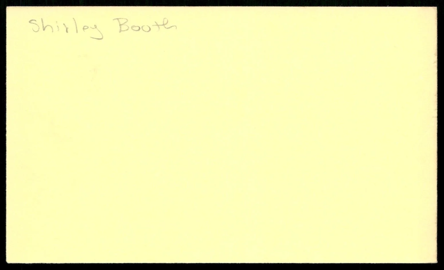 Shirely Booth Actress Signed Vintage Index Card -Beautiful Autograph, изображение 2