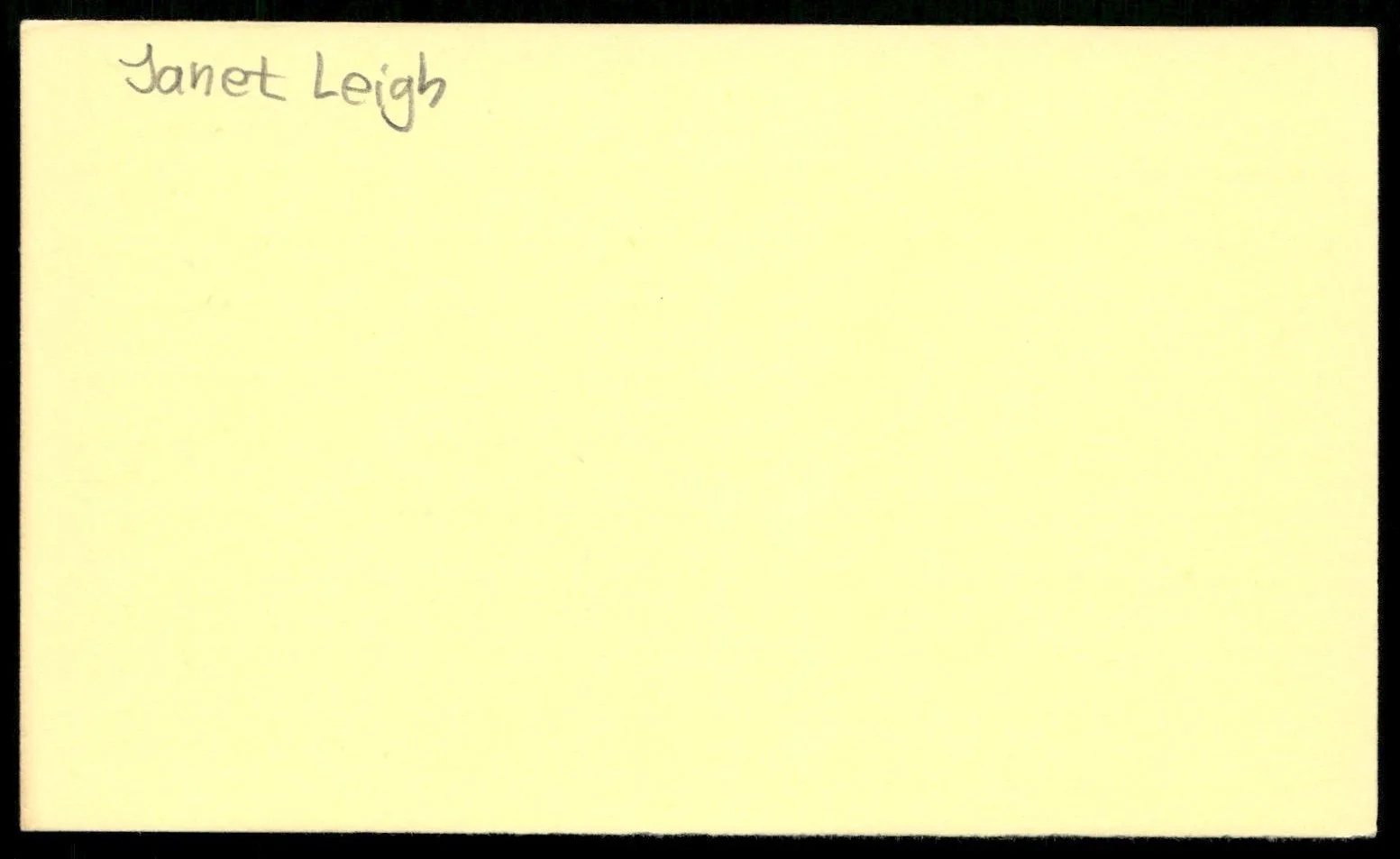 Janet Leigh Actress Signed Vintage Index Card -Beautiful Autograph, изображение 2