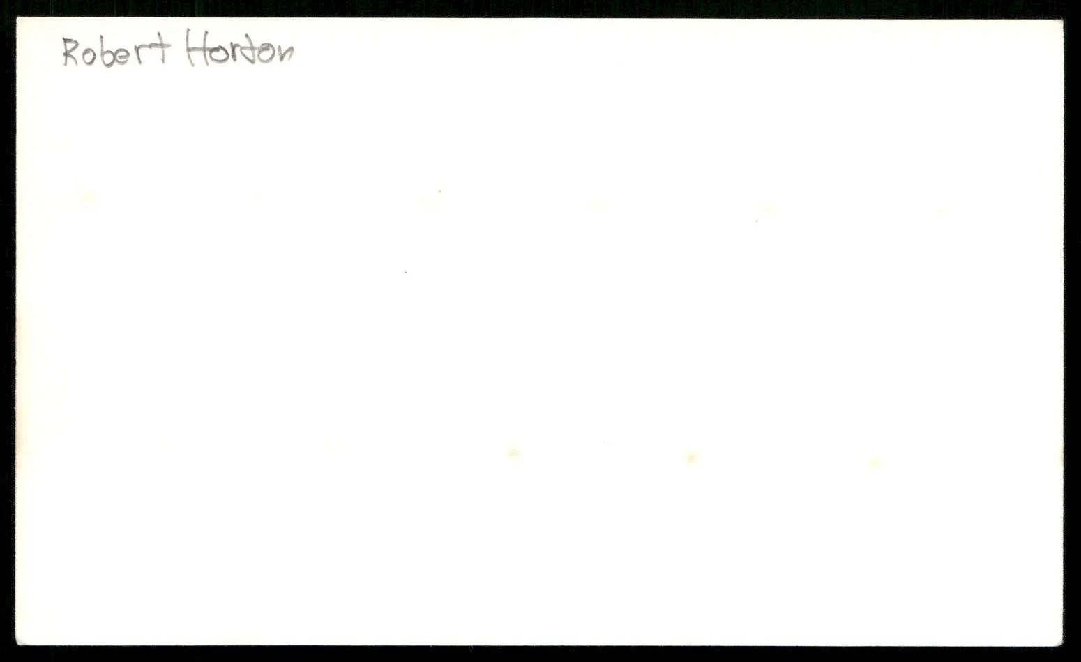 Robert Horton Actor Signed Vintage Index Card -Beautiful Autograph, image 2