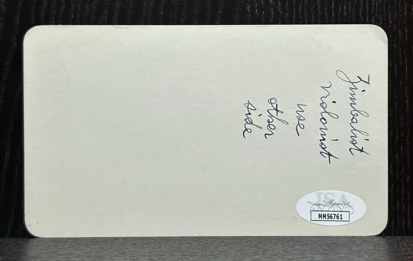 Rare! EFREM ZIMBALIST SR. SIGNED CARD DATED 1941 * JSA COA Autograph * VIOLINIST, изображение 3