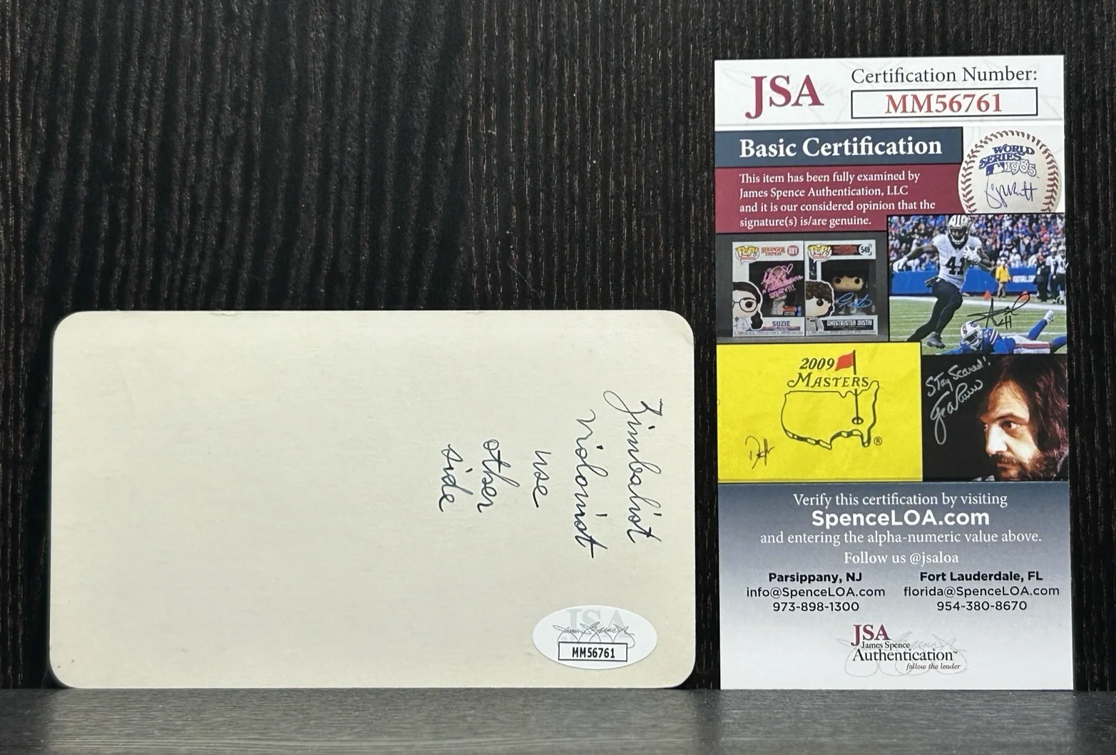 Rare! EFREM ZIMBALIST SR. SIGNED CARD DATED 1941 * JSA COA Autograph * VIOLINIST, изображение 4
