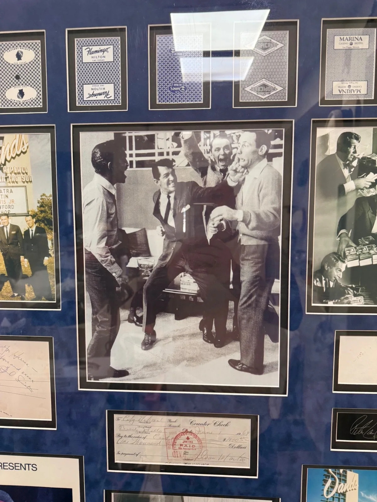 Frank Sinatra Rat Pack Autographs Dean Martin Sammy Davis Jr Lawford Vegas, image 5