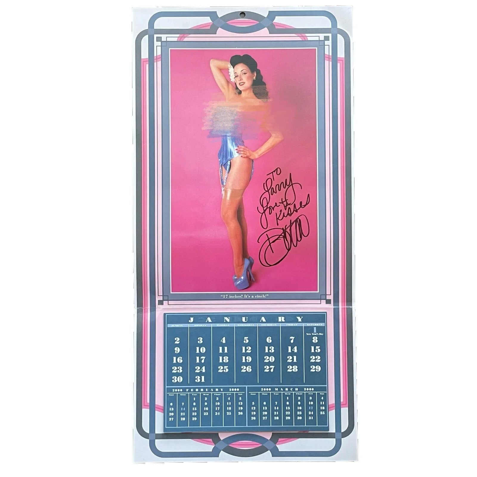 Dita Von Teese — Dita Von Teese Signed Calendar World’s Premier Burlesque Star by Dita's Fan Club