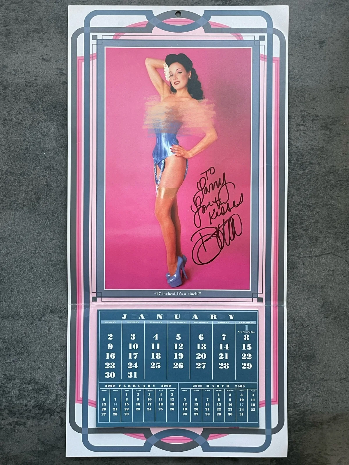 Dita Von Teese — Dita Von Teese Signed Calendar World’s Premier Burlesque Star by Dita's Fan Club, image 2