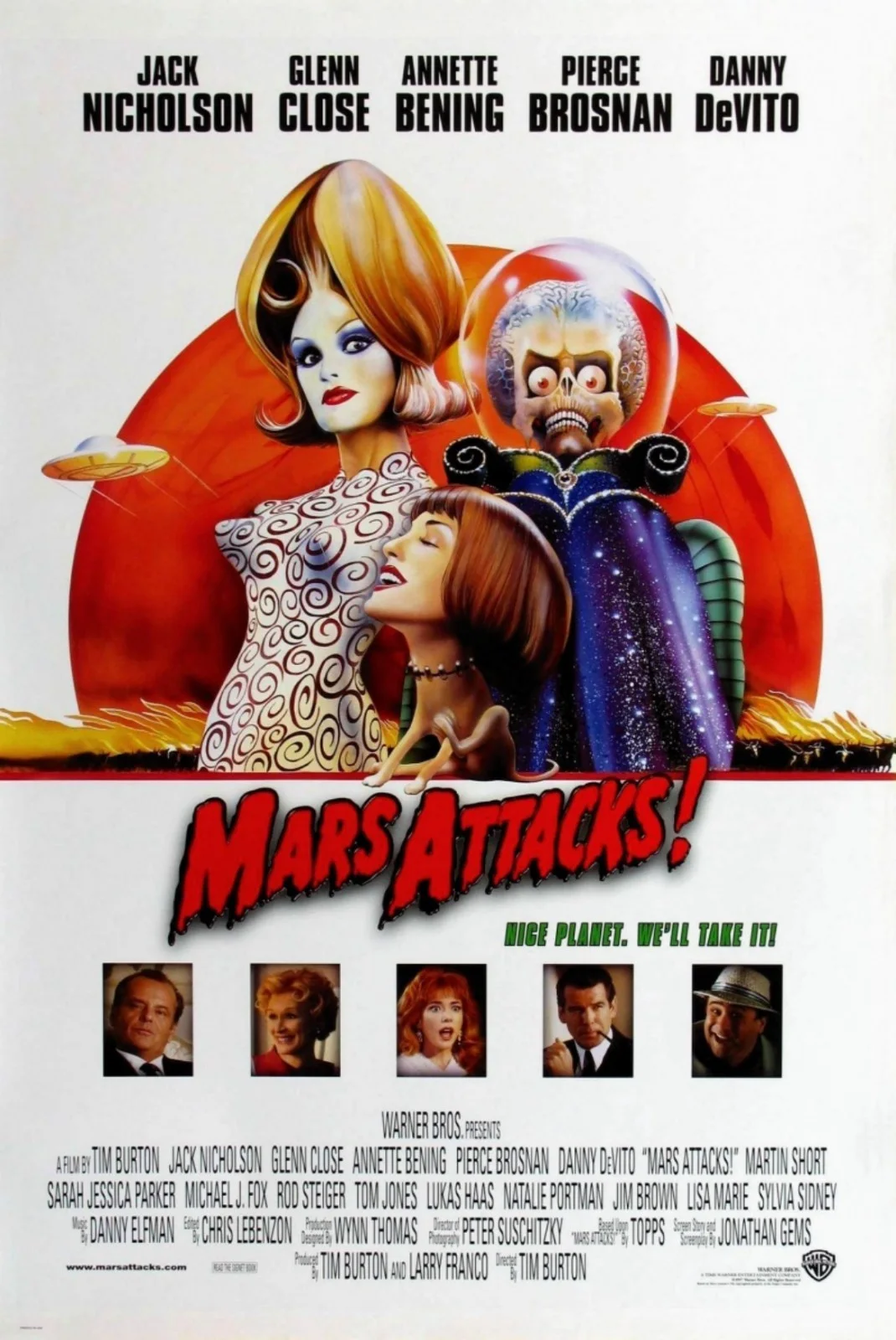 Tim Burton's Mars Attacks! 1996 Very Rare Unmounted Genuine 35mm Film Cells, image 2