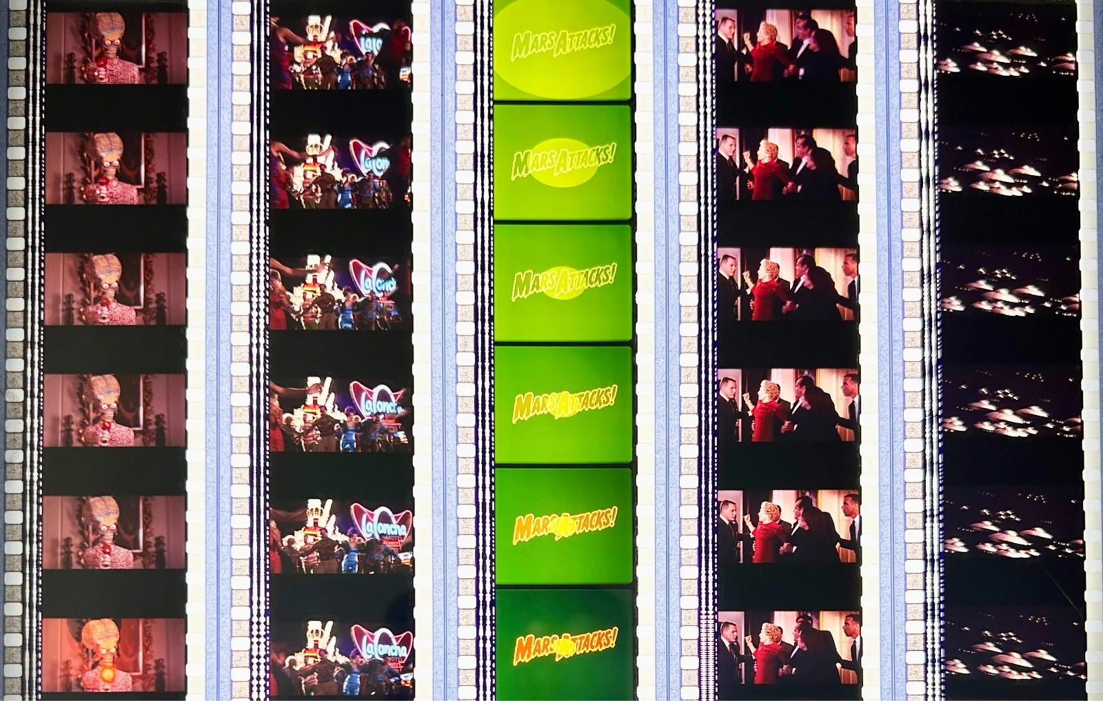 Tim Burton's Mars Attacks! 1996 Very Rare Unmounted Genuine 35mm Film Cells, image 3