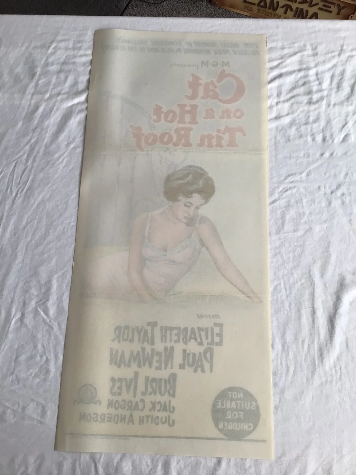 Cat on a hot tin roof original Australian Daybill movie poster mint, изображение 2