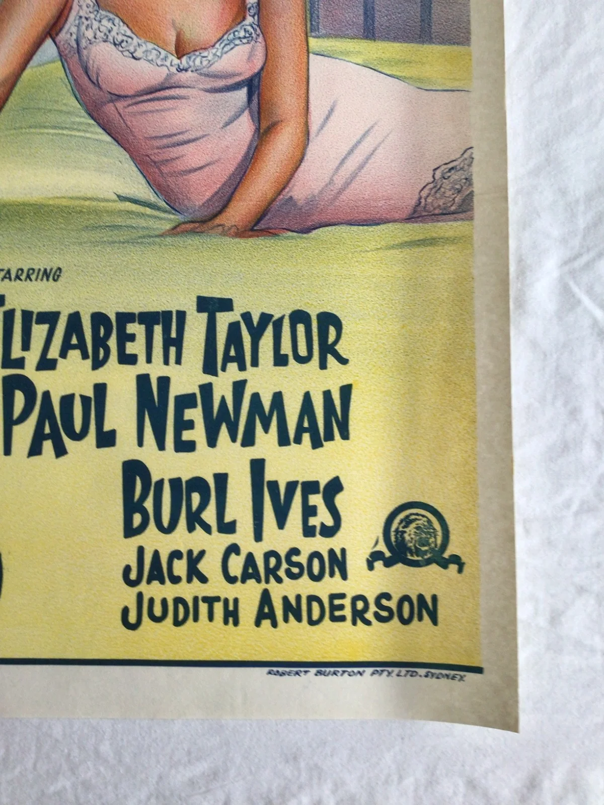 Cat on a hot tin roof original Australian Daybill movie poster mint, изображение 3