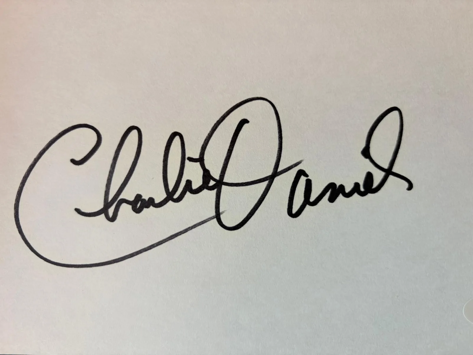 Charlie Daniels — CHARLIE DANIELS SIGNED AUTOGRAPHED INDEX CARD THE DEVIL WENT DOWN TO GEORGIA PSA, изображение 2